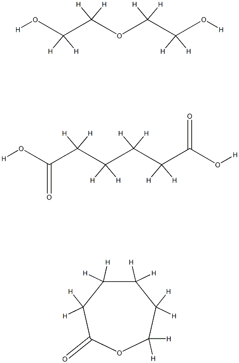 Hexanedioic acid, polymer with 2-oxepanone and 2,2'-oxybis[ethanol] Structure