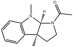 (3aS)-1-Acetyl-1,2,3,3a,8,8aα-hexahydro-3aα,8-dimethylpyrrolo[2,3-b]indole 结构式