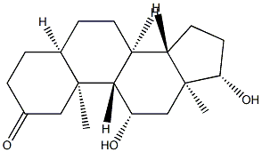 11β,17β-Dihydroxy-5β-androstan-2-one 结构式