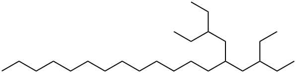 3-乙基-5-(2-乙基丁基)十八烷 结构式