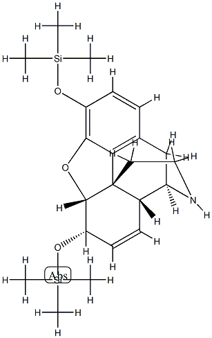 7,8-Didehydro-4,5α-epoxy-3,6α-bis[(trimethylsilyl)oxy]morphinan 结构式