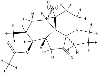 酢酸[(13S)-13β-ヒドロキシ-5-オキソセラチナン-8α-イル] 化学構造式