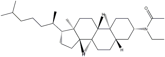 N-(5α-コレスタン-3β-イル)-N-エチルアセトアミド 化学構造式