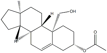 Androst-5-ene-3β,19-diol 3-acetate Structure