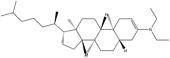 N,N-ジエチル-5α-コレスタ-2-エン-3-アミン 化学構造式