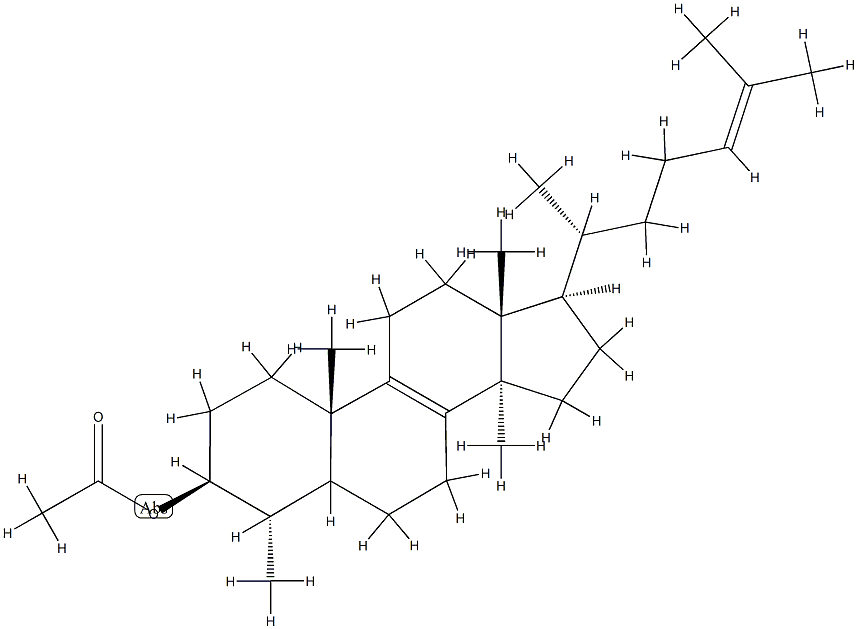 4α,14-Dimethylcholesta-8,24-dien-3β-ol acetate 结构式