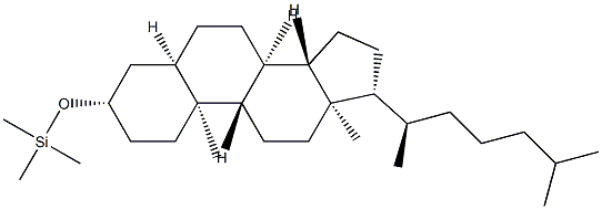 [(5β-コレスタン-3β-イル)オキシ]トリメチルシラン 化学構造式