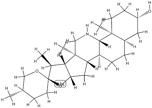 (25S)-11-Aza-5β-spirostan-3β-ol Structure