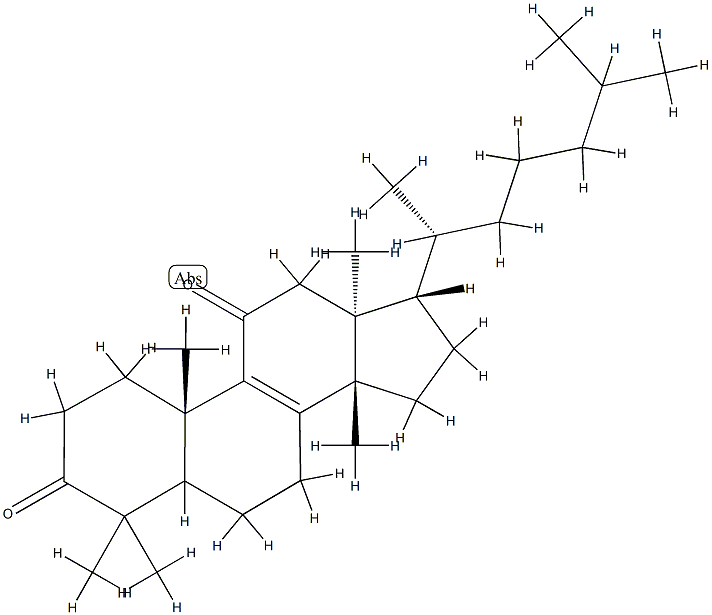 (13α,14β,17α)-5ξ-Lanost-8-ene-3,11-dione 结构式