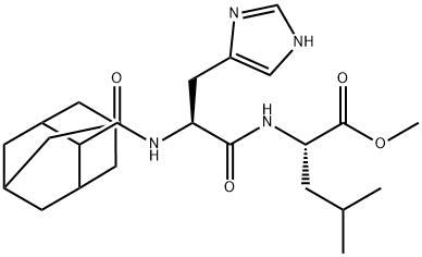 N-[[Tricyclo[3.3.1.13,7]decan-2-yl]carbonyl]-L-His-L-Leu-OMe Structure