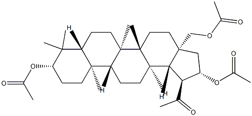 3β,21β,28-Tris(acetyloxy)-30-norlupan-20-one,55401-96-2,结构式