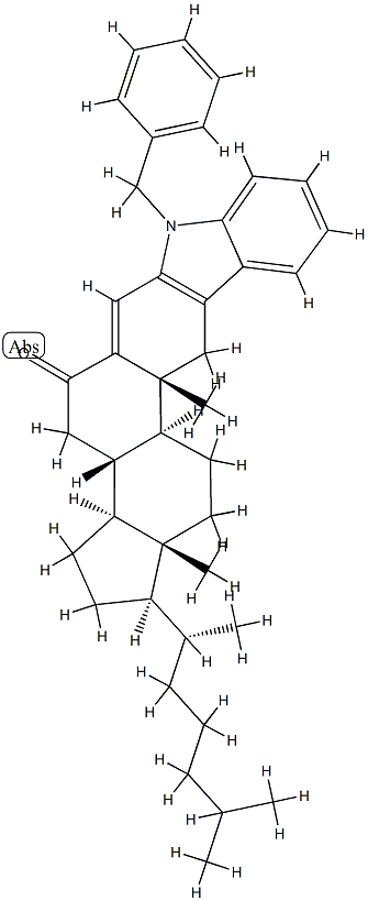1'-フェニルメチル-1'H-コレスタ-2-エノ[3,2-b]インドール-4-エン-6-オン 化学構造式