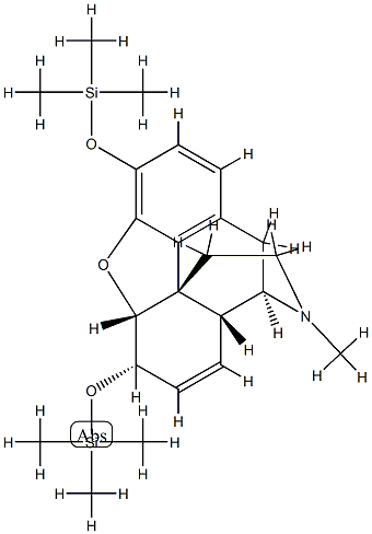 7,8-ジデヒドロ-4,5α-エポキシ-17-メチル-3,6α-ビス[(トリメチルシリル)オキシ]モルフィナン 化学構造式