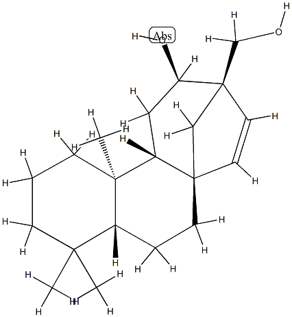 (8R,13S)-12β-Hydroxy-17-norkaur-15-ene-13-methanol 结构式