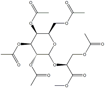 (2R)-3-Acetyloxy-2-[(2-O,3-O,4-O,6-O-tetraacetyl-α-D-mannopyranosyl)oxy]propanoic acid methyl ester,55493-88-4,结构式