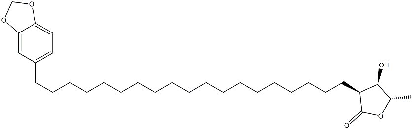 (3S)-3β-[19-(1,3-Benzodioxol-5-yl)nonadecyl]-4,5-dihydro-4β-hydroxy-5α-methyl-2(3H)-furanone,55511-09-6,结构式