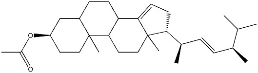 (22E)-5β-Ergosta-14,22-dien-3α-ol acetate Structure