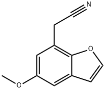 5-メトキシベンゾフラン-7-アセトニトリル 化学構造式