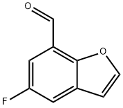 7-Benzofurancarboxaldehyde,5-fluoro-(9CI) Struktur