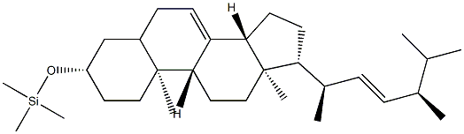 トリメチル[[(22E)-エルゴスタ-7,22-ジエン-3β-イル]オキシ]シラン 化学構造式