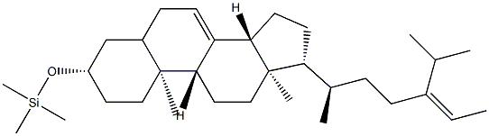 Trimethyl[[stigmasta-7,24(28)-dien-3β-yl]oxy]silane,55527-95-2,结构式