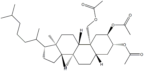 5α-Cholestane-2α,3β,19-triol triacetate Structure