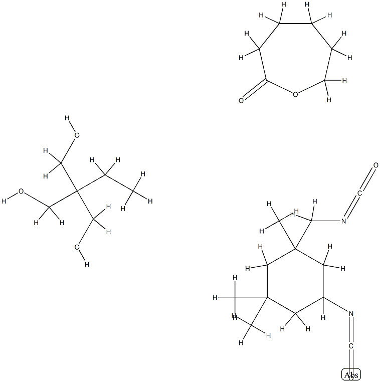 2-Oxepanone, polymer with 2-ethyl-2-(hydroxymethyl)-1,3-propanediol and 5-isocyanato-1-(isocyanatomethyl) -1,3,3-trimethylcyclohexane 结构式