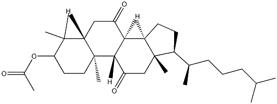 (13α,14β,17α)-3-Acetyloxylanostane-7,11-dione Structure