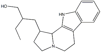 β-Ethyl-2,3,5,6,11,11b-hexahydro-1H-indolizino[8,7-b]indole-1-(1-propanol),55670-04-7,结构式