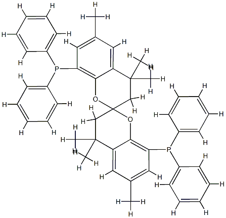 8,8' -双(二苯基膦)-3,3',4,4' - 四氢-4,4,4',4',6,6' - 六甲基- 2,2' - 螺[2H- 1-苯并吡喃] 结构式