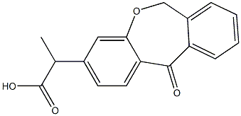 2-(6,11-二氢-11-氧代二苯并[B,E]氧杂卓-3-基)丙酸, 55690-47-6, 结构式