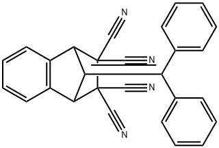 9-(α-Phenylbenzylidene)-1,2,3,4-tetrahydro-1,4-methanonaphthalene-2,2,3,3-tetracarbonitrile Structure