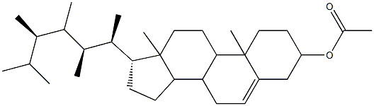 22,23-Dimethylergost-5-en-3β-ol acetate Struktur