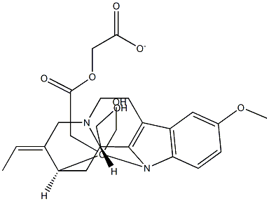 (19E)-17-(Acetyloxy)-19,20-didehydro-10-methoxy-1,16-cyclocorynan-16-methanol acetate Structure