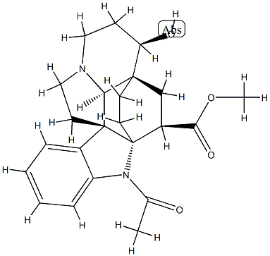 (2α,3β,5α,6β)-1-Acetyl-6-hydroxyaspidofractinine-3-carboxylic acid methyl ester,55724-60-2,结构式