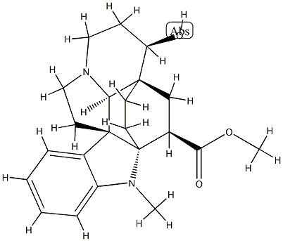(2α,3β,5α,6β)-6-ヒドロキシ-1-メチルアスピドフラクチニン-3-カルボン酸メチル 化学構造式