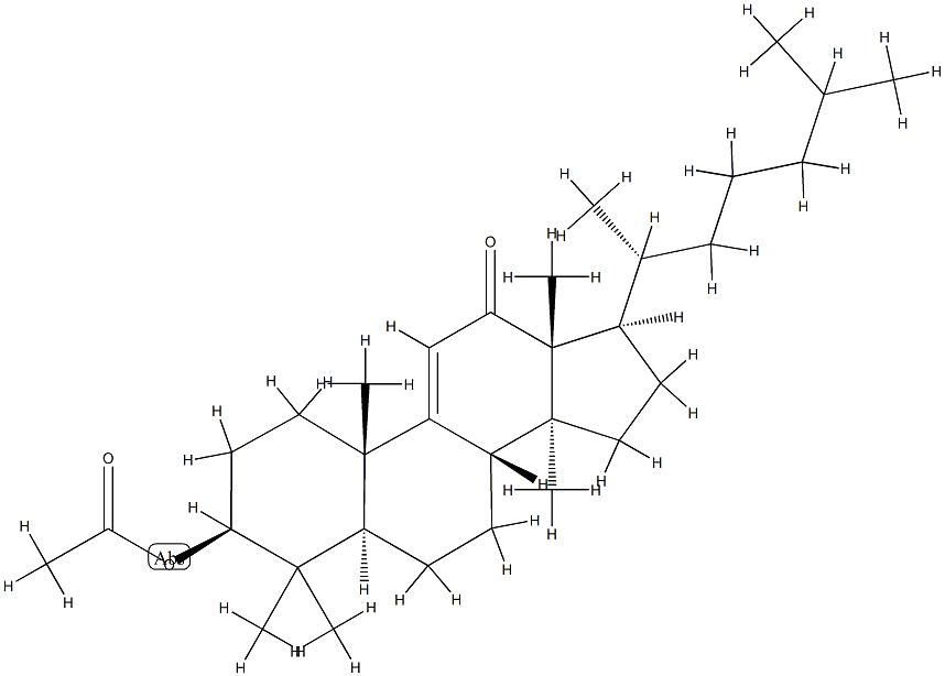 3β-(Acetyloxy)-5α-lanost-9(11)-en-12-one Structure