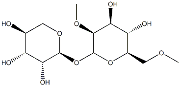 α-L-Lyxopyranosyl 2-O,6-O-dimethyl-β-D-mannopyranoside 结构式