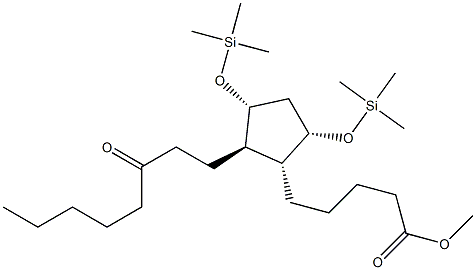 (1R)-2β-(3-Oxooctyl)-3α,5α-bis[(trimethylsilyl)oxy]cyclopentane-1α-pentanoic acid methyl ester,55760-04-8,结构式