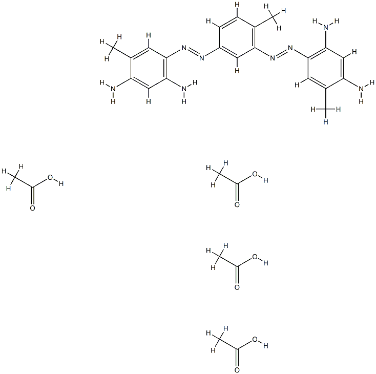 4,4'-[(4-methyl-1,3-phenylene)bis(azo)]bis[6-methylbenzene-1,3-diammonium] acetate (1:4) Structure