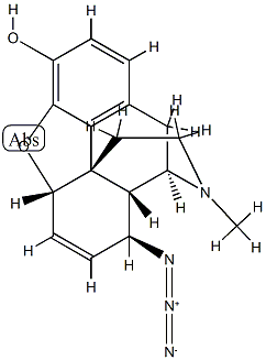 8β-Azido-6,7-didehydro-4,5α-epoxy-17-methylmorphinan-3-ol 结构式