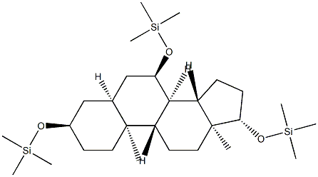 [(5β-Androstane-3α,7α,17β-triyl)tris(oxy)]tris(trimethylsilane),55801-54-2,结构式