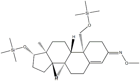 Androst-4-en-3-one, 17,19-bis[(trimethylsilyl)oxy]-, O-methyloxime, (1 7beta)-|