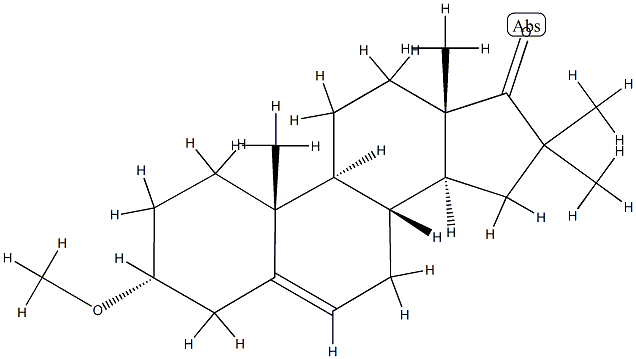 3α-Methoxy-16,16-dimethylandrost-5-en-17-one 结构式