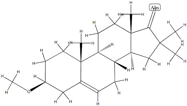 3β-Methoxy-16,16-dimethylandrost-5-en-17-one,55837-03-1,结构式