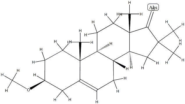 3β-Methoxy-16,16-dimethylandrost-5-en-17-one Struktur