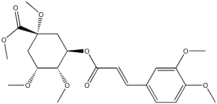 (1S)-3β-[[3-(3,4-Dimethoxyphenyl)-1-oxo-2-propenyl]oxy]-1α,4α,5α-trimethoxycyclohexanecarboxylic acid methyl ester Structure