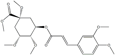 (1S)-3β-[[3-(3,4-Dimethoxyphenyl)-1-oxo-2-propenyl]oxy]-1α,4α,5α-trimethoxycyclohexanecarboxylic acid methyl ester,55837-04-2,结构式