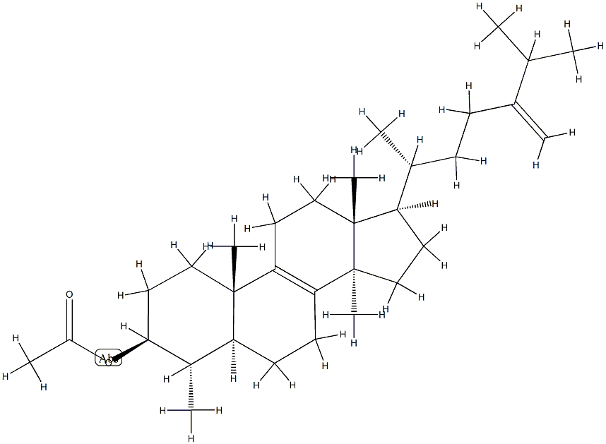 4α,14-Dimethyl-5α-ergosta-8,24(28)-dien-3β-ol acetate Struktur