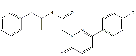 (-)-N-Methyl-N-(α-methylphenethyl)-3-(p-chlorophenyl)-6-oxo-1(6H)-pyridazineacetamide Struktur